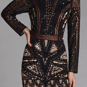 Anthropologie sequined mini-dress
